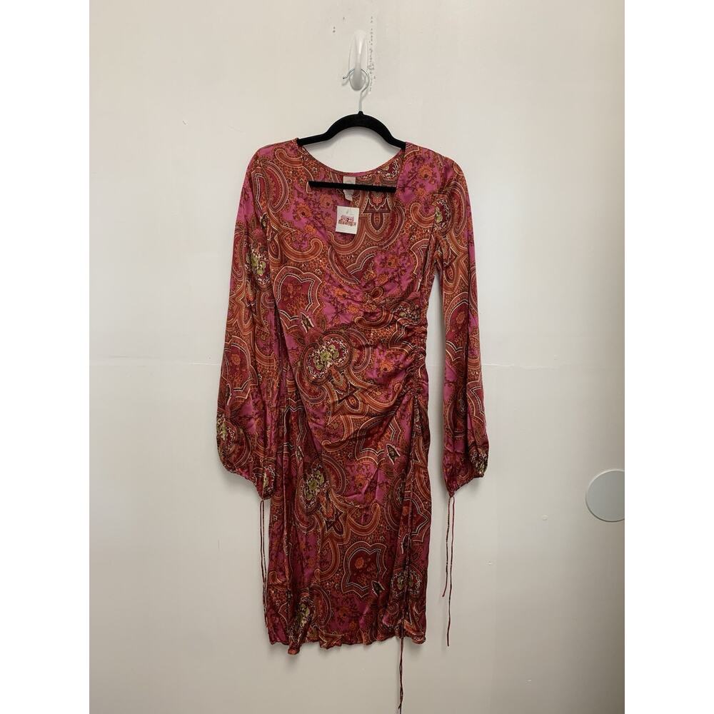 Vintage Corsage Silk Paisley Floral Print Dress Size 4